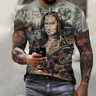 Camiseta Impresión Mona Lisa