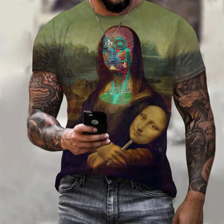Camiseta Impresión Mona Lisa