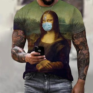 Camiseta Impresión Mona Lisa